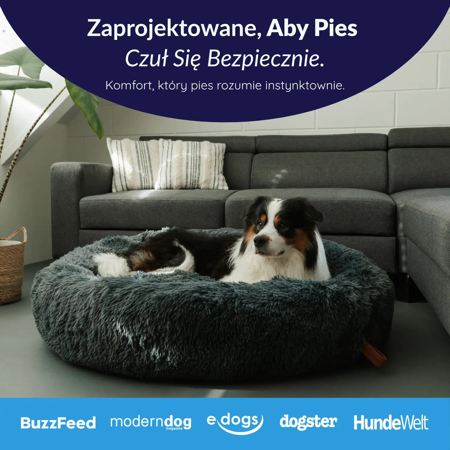 MrFluffyFriend® - Ortopedyczne uspokajające Prane legowisko dla psa